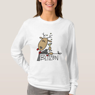 Camiseta T-shirt e presentes da rena de Blitzen