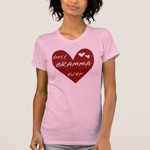 Camiseta T-shirt e presentes de Gramma do coração vermelho