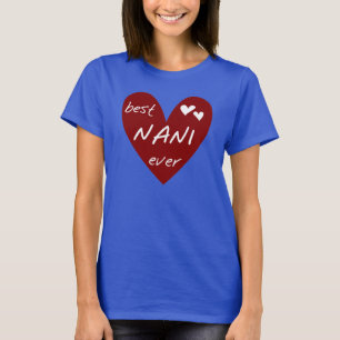 Camiseta T-shirt e presentes de Nani do coração vermelho os