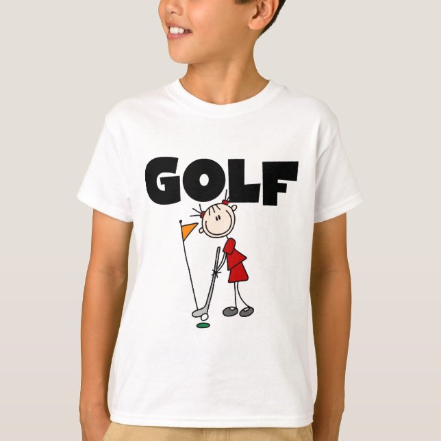 Camiseta T-shirt e presentes do GOLFE das meninas (Frente)