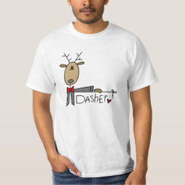 Camiseta T-shirt e presentes do Natal da rena de Dasher