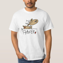 Camiseta T-shirt e presentes do Natal da rena de Prancer