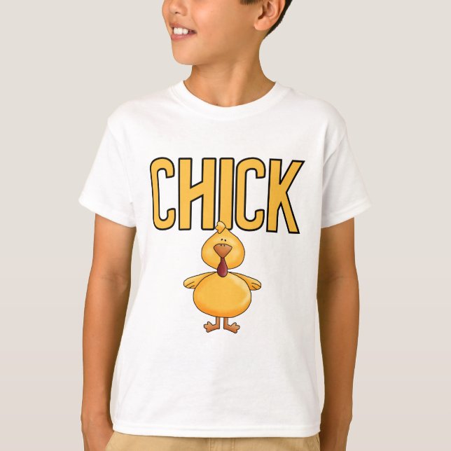 Camiseta T-shirt e presentes do pintinho (Frente)