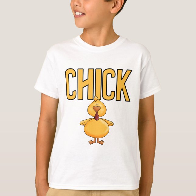 Camiseta T-shirt e presentes do pintinho (Frente)