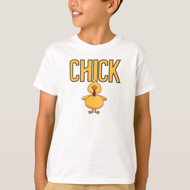Camiseta T-shirt e presentes do pintinho (Frente)