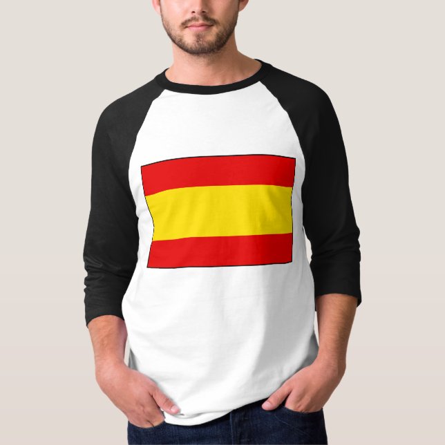 Camiseta T-shirt e presentes espanhóis da bandeira (Frente)