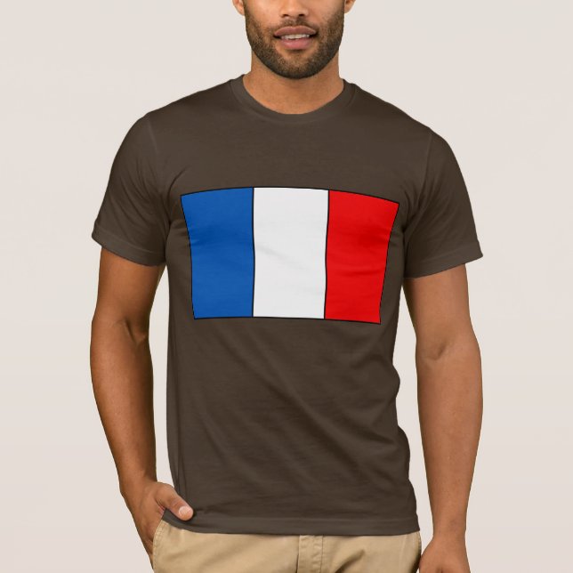 Camiseta T-shirt e presentes franceses da bandeira (Frente)