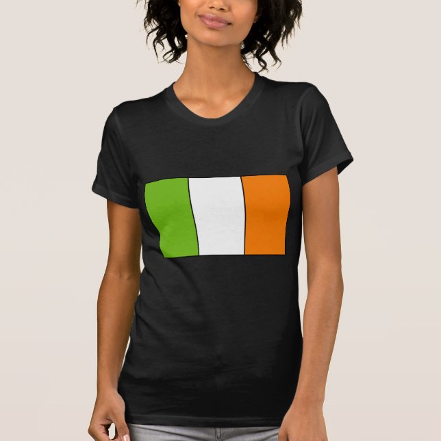Camiseta T-shirt e presentes irlandeses da bandeira (Frente)