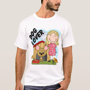 Camiseta T-shirt e presentes louros da menina do amante do