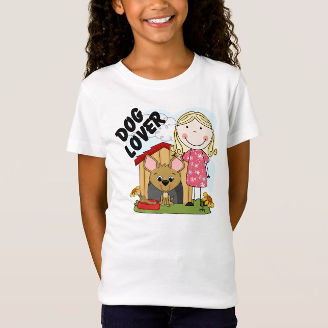 Camiseta T-shirt e presentes louros da menina do amante do (Frente)