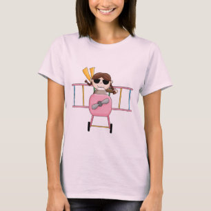 Camiseta T-shirt e presentes piloto da menina