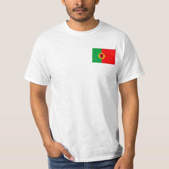 Camiseta T-shirt e presentes portugueses da bandeira (Frente)