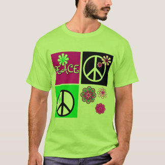Camiseta T-shirt e presentes quentes da paz das cores
