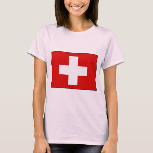 Camiseta T-shirt e presentes suíços da bandeira