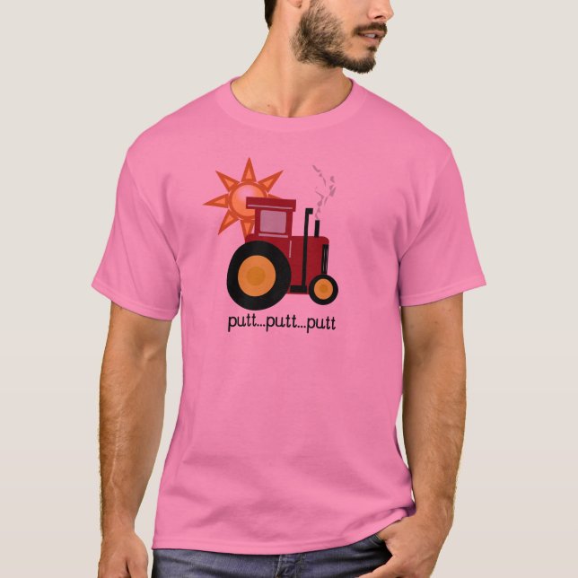 Camiseta T-shirt e presentes vermelhos do trator de fazenda (Frente)