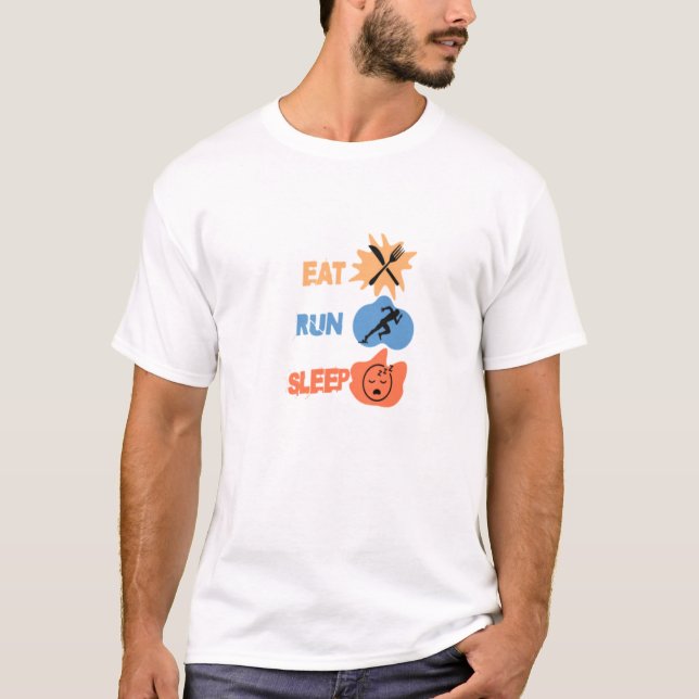 Camiseta T-Shirt EAT RUN SLEEP REPEAT (Frente)