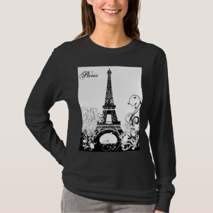 Camiseta T-Shirt Eiffel Tower Paris (B/W)