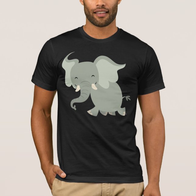 Camiseta T-Shirt Elefante de Feliz Bonita (Frente)