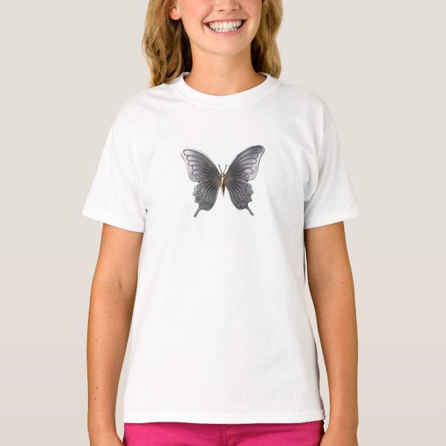 Camiseta T-Shirt Elegante Metal Butterfly Kids (Frente)