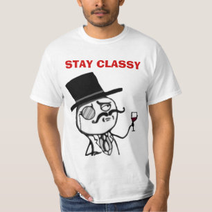 Camiseta T-shirt elegantes da cara do meme do Internet da