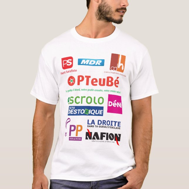 Camiseta T-Shirt Eleições 2019 de Bélgica Paródia (Frente)