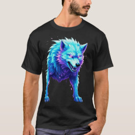 Camiseta T-Shirt Elétrica do Lobo de Animação