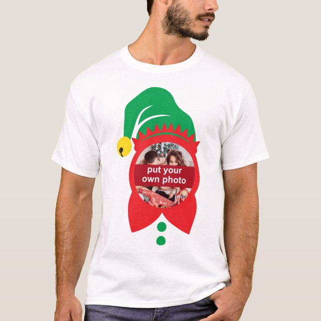 Camiseta T-Shirt Elf de Natal Personalizado (Frente)