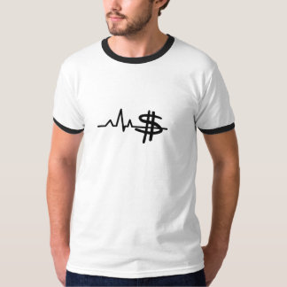 Camiseta T-shirt em dólar no aquecedor