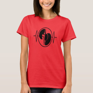 Camiseta T-shirt em forma de coração