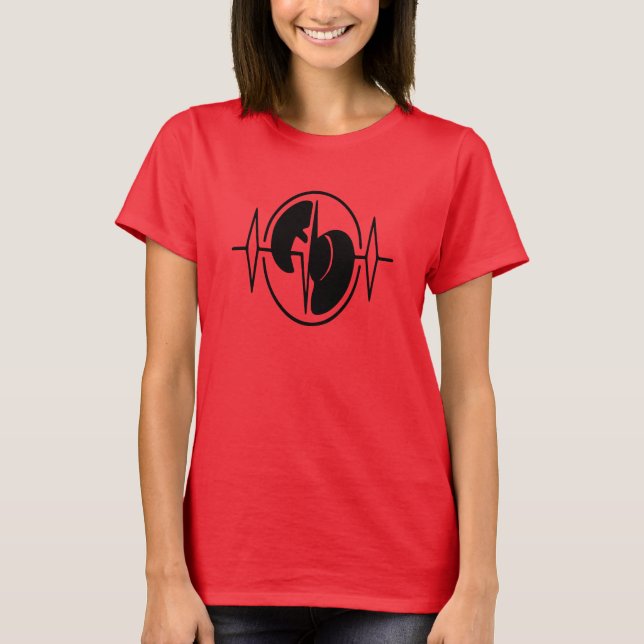 Camiseta T-shirt em forma de coração (Frente)