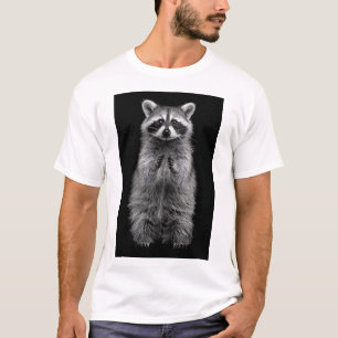 Camiseta T-Shirt em Pé de Pé Negra e Branca Adorável