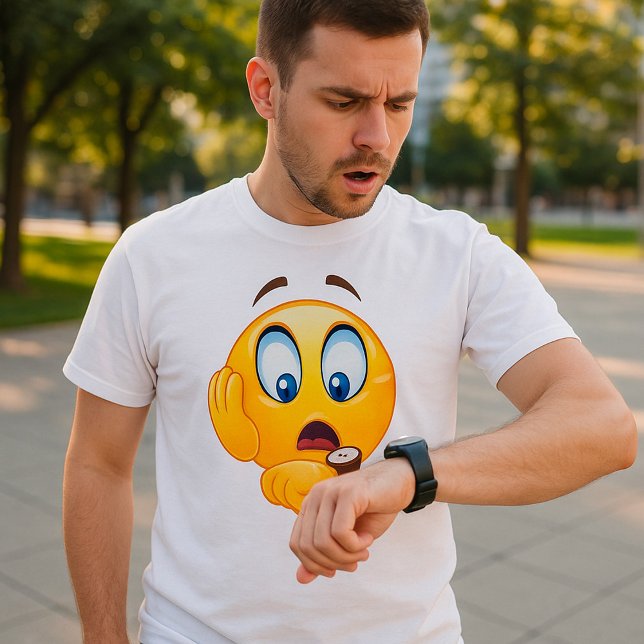 Camiseta T-Shirt Emoji Em Estresse (Criador carregado)