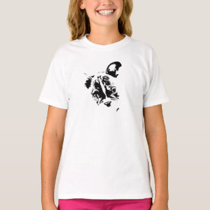 Camiseta T-shirt en jersay fille - Design French Bulldog