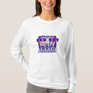 Camiseta T-shirt encarnado do entalhe do Mama Senhora