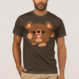 Camiseta T-shirt energético do urso dos desenhos animados