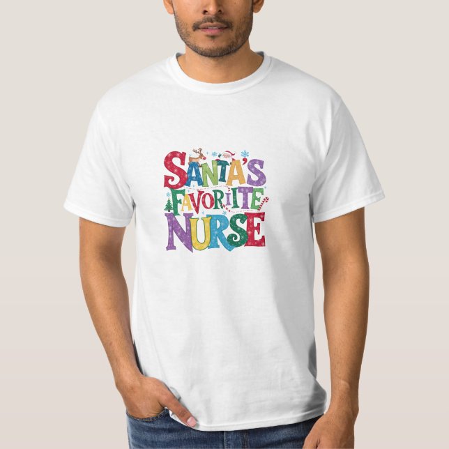 Camiseta T-Shirt - Enfermeira - Papais noeis (Frente)