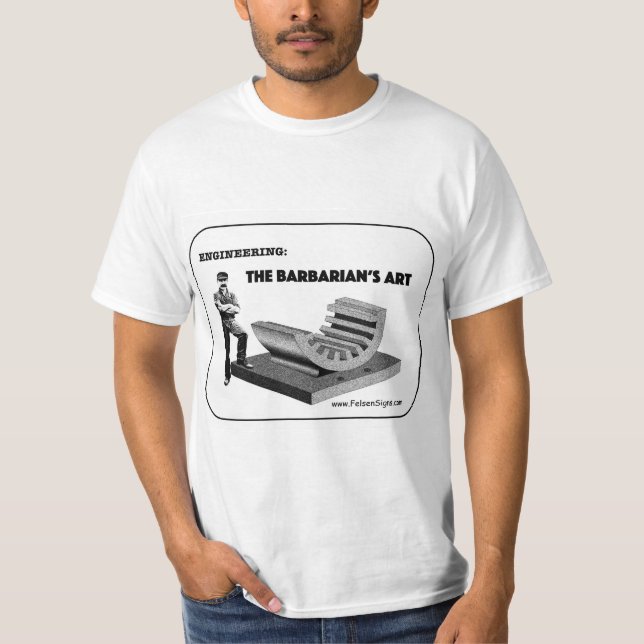 Camiseta T-Shirt - "Engenharia - Arte da Barbária" (Frente)