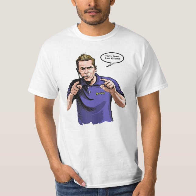 Camiseta T-shirt engodo da cara do wow (Frente)