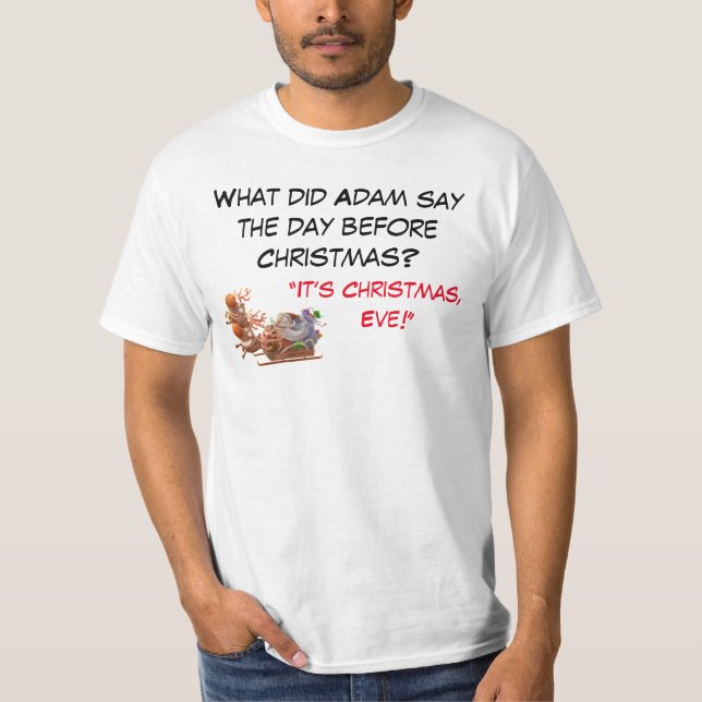 Camiseta T-shirt engraçada da Piada de Natal (Frente)