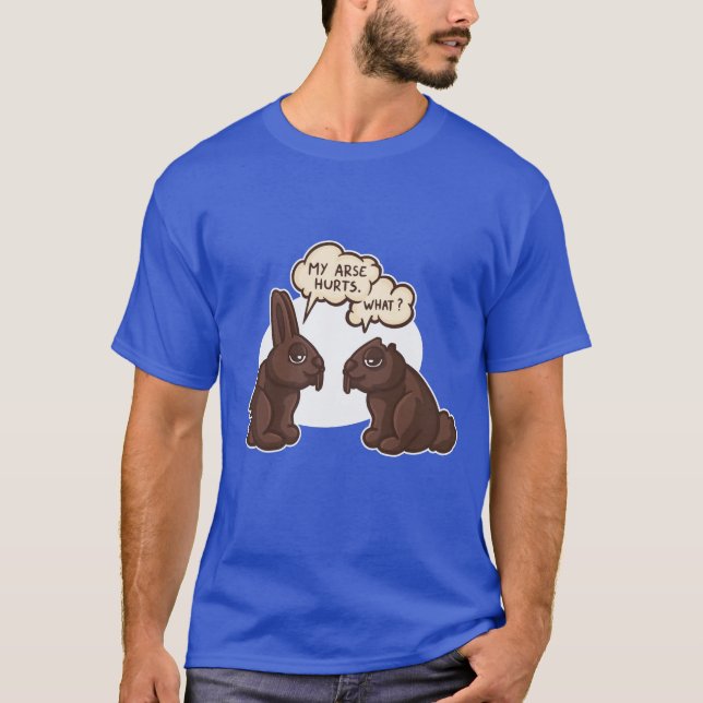Camiseta T-shirt engraçada de chocolate Bunny (Frente)