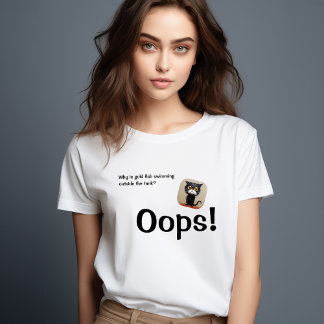 Camiseta T-shirt engraçada de gato | Chá Gráfico Cute