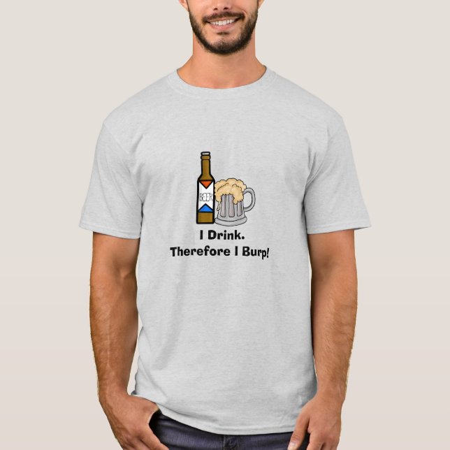 Camiseta T-shirt engraçada do Bebendo de Cerveja (Frente)