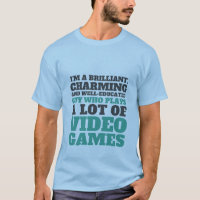T-shirt engraçada para jogos para Geeks e jogadore