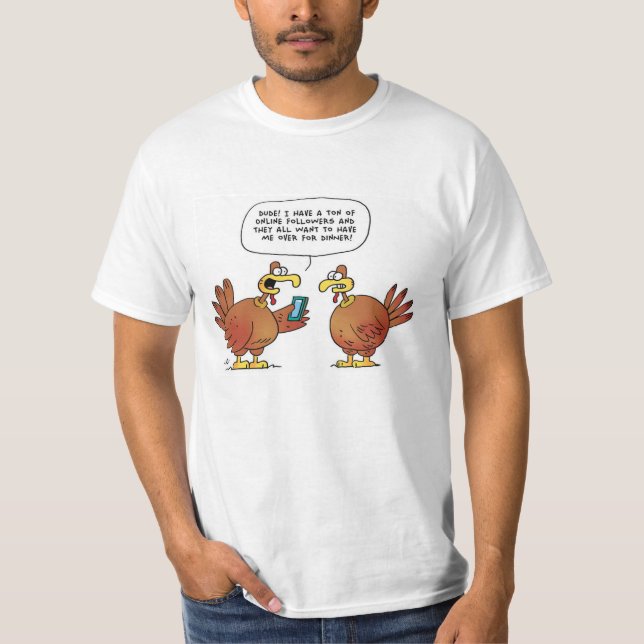 Camiseta T-shirt engraçada para o dia de graças (Frente)