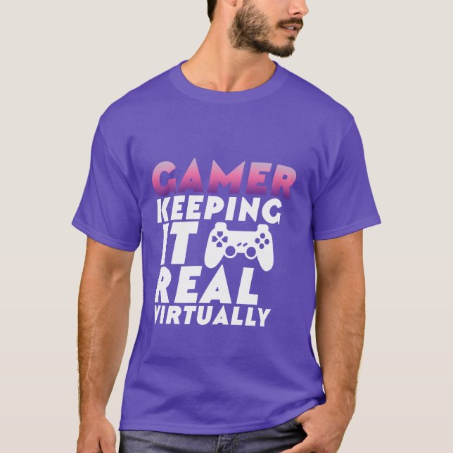Camiseta T-shirt engraçada para os jogadores que a mantêm e (Frente)