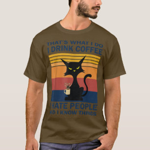 Camiseta T-Shirt Engraçado, Bebendo De Gato