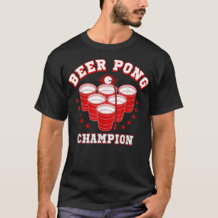Camiseta T-Shirt Engraçado Beer Pong Champion