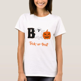 Camiseta T-Shirt Engraçado Boo Halloween