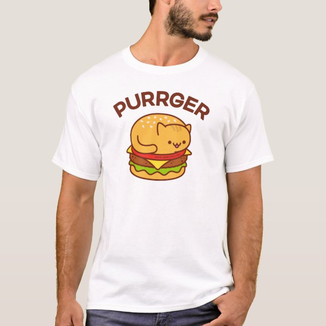 Camiseta T-Shirt Engraçado - Burger Gato RPURGER (Frente)