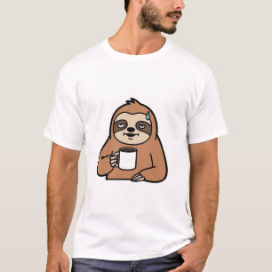 Camiseta T-Shirt Engraçado Café   Meu Espírito Animal é um
